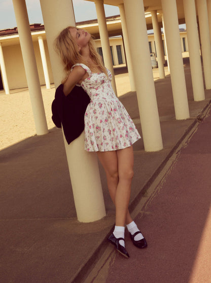 August Mini Dress White - For Love & Lemons