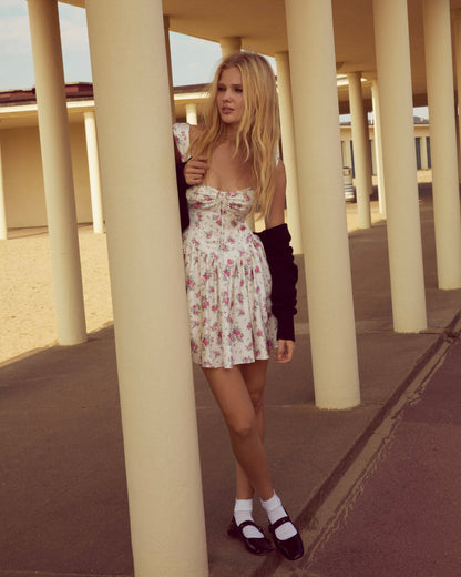 August Mini Dress White - For Love & Lemons