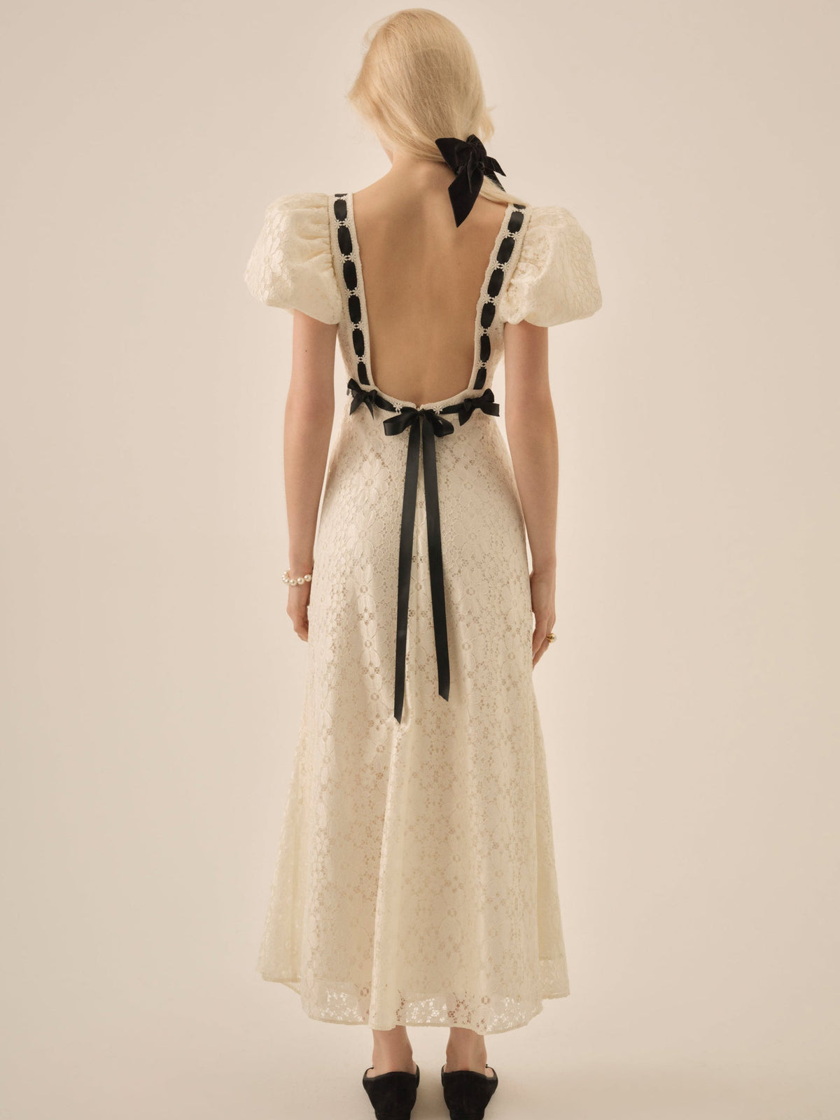 Creampuff Lace Maxi Dress Cream - For Love & Lemons