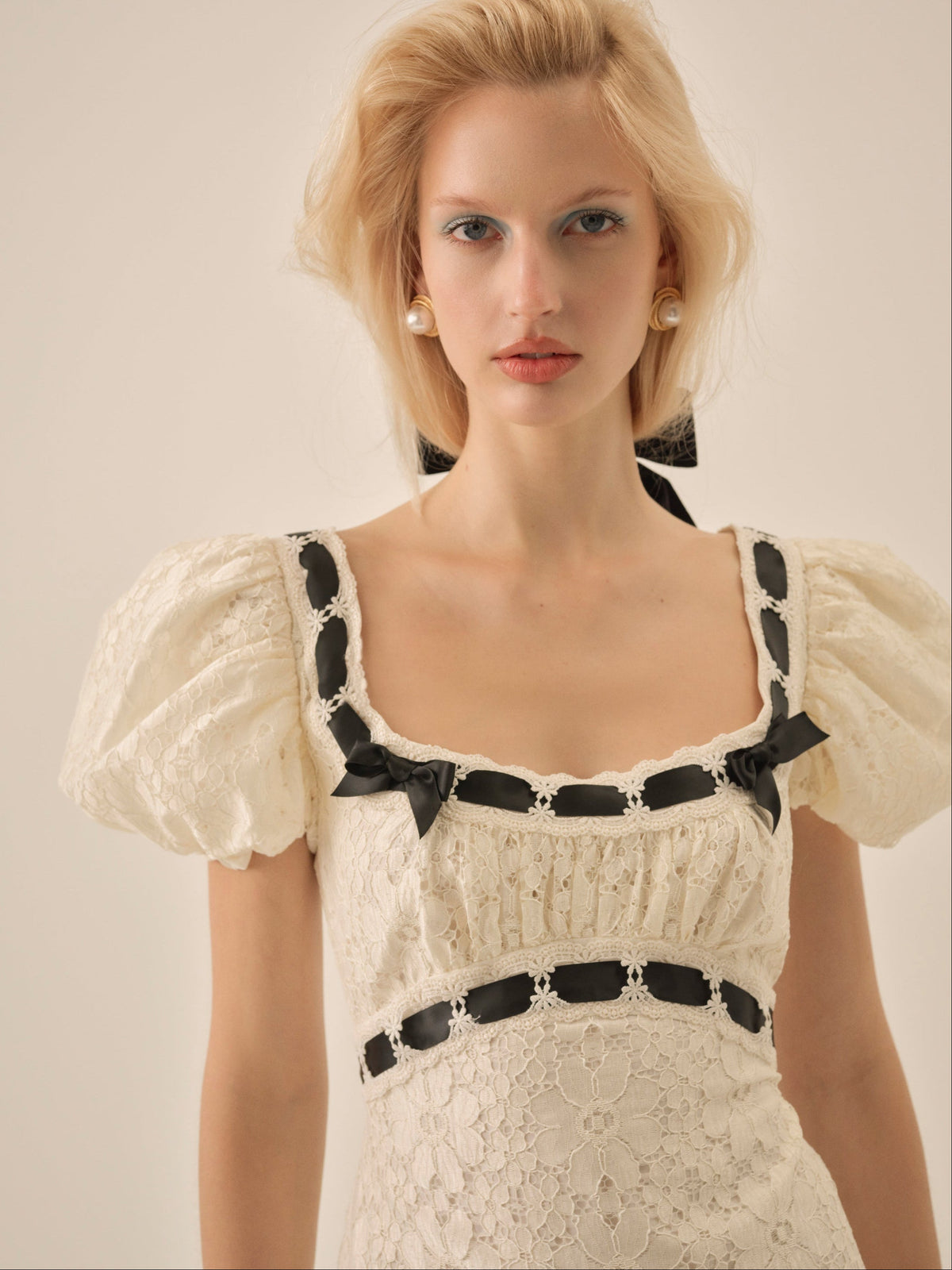 Creampuff Lace Maxi Dress Cream - For Love & Lemons