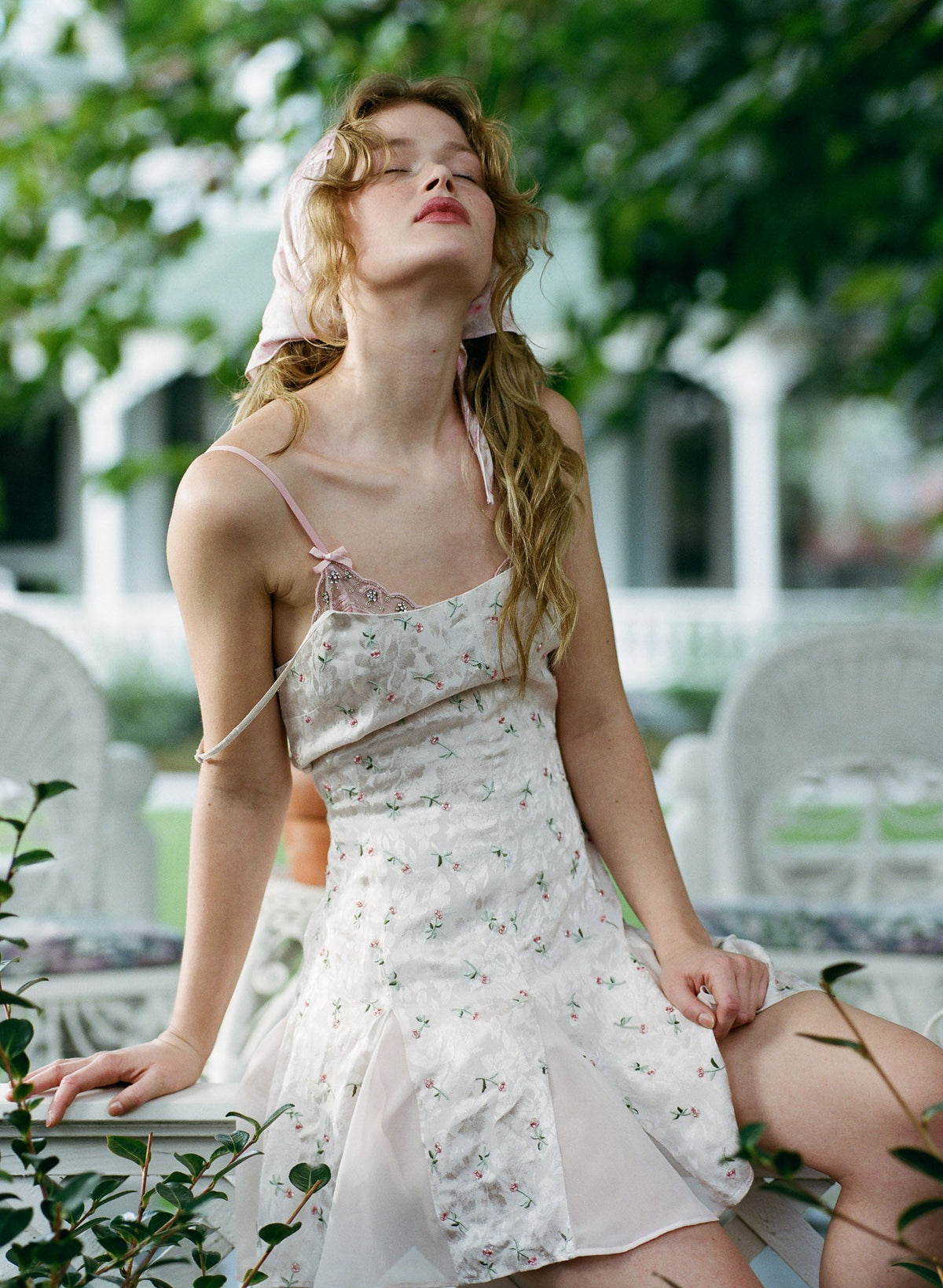 Fallen Floral Mini Dress Pink - For Love & Lemons