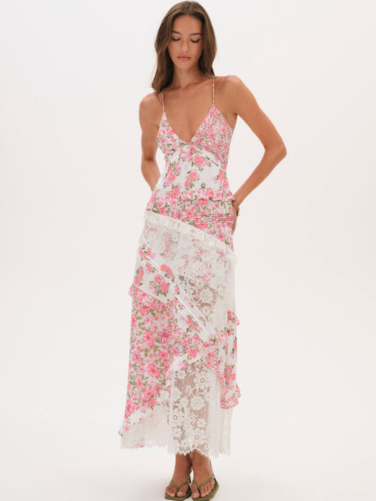 Rosalyn Maxi Dress Pink - For Love & Lemons