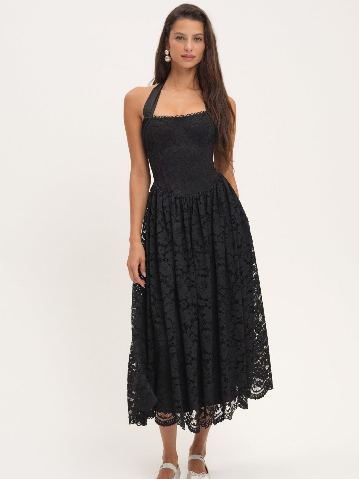 Lakeside Midi Dress Black - For Love & Lemons