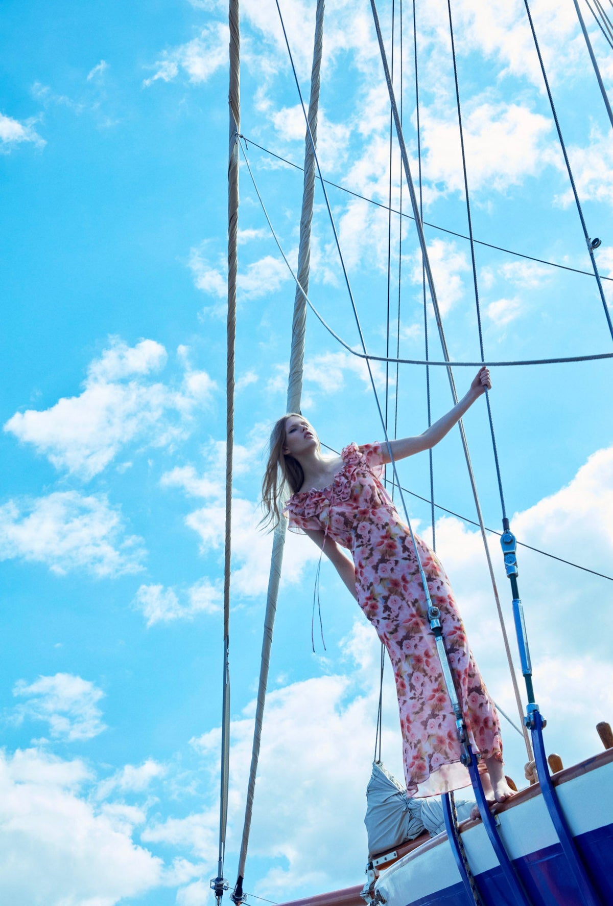 Fallen Floral Maxi Dress Pink - For Love & Lemons