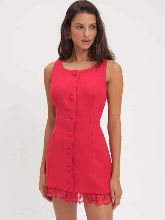 Venus Mini Dress Red - For Love & Lemons