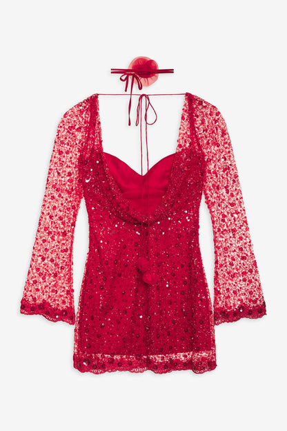 Gwendolyn Mini Dress Red - For Love & Lemons