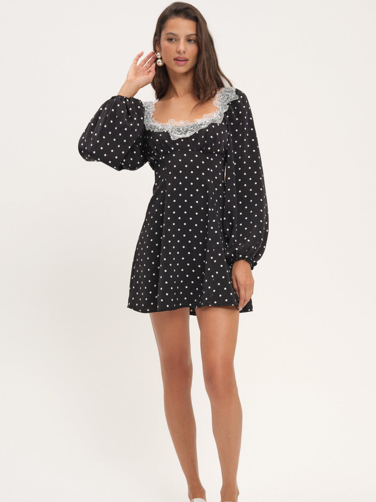 Deja Mini Dress Black - For Love & Lemons