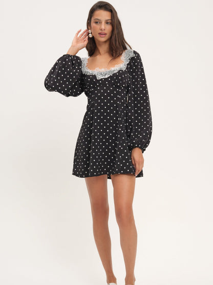Deja Mini Dress Black - For Love & Lemons