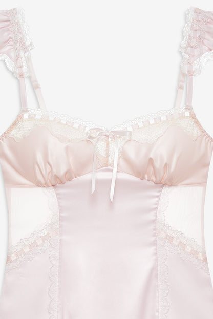 Starlet Slip Dress Peach - For Love & Lemons