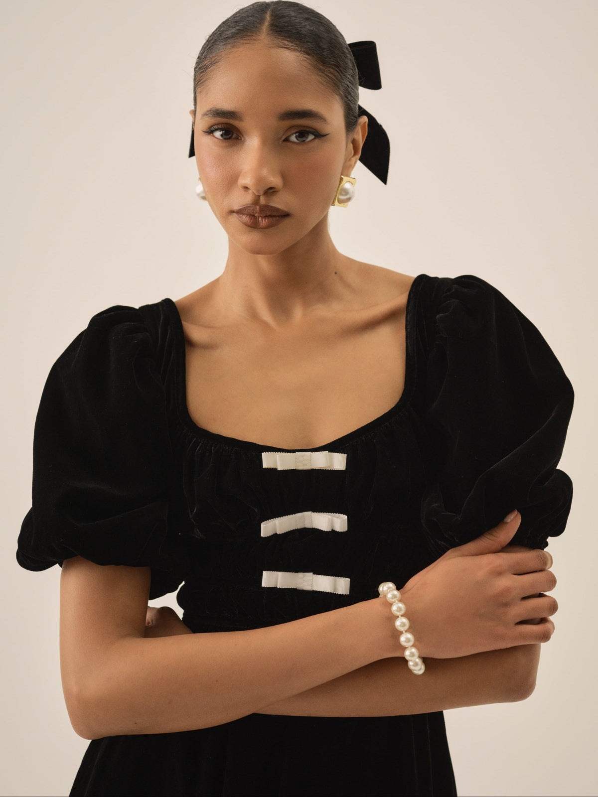 Marta Velvet Mini Dress Black - For Love & Lemons