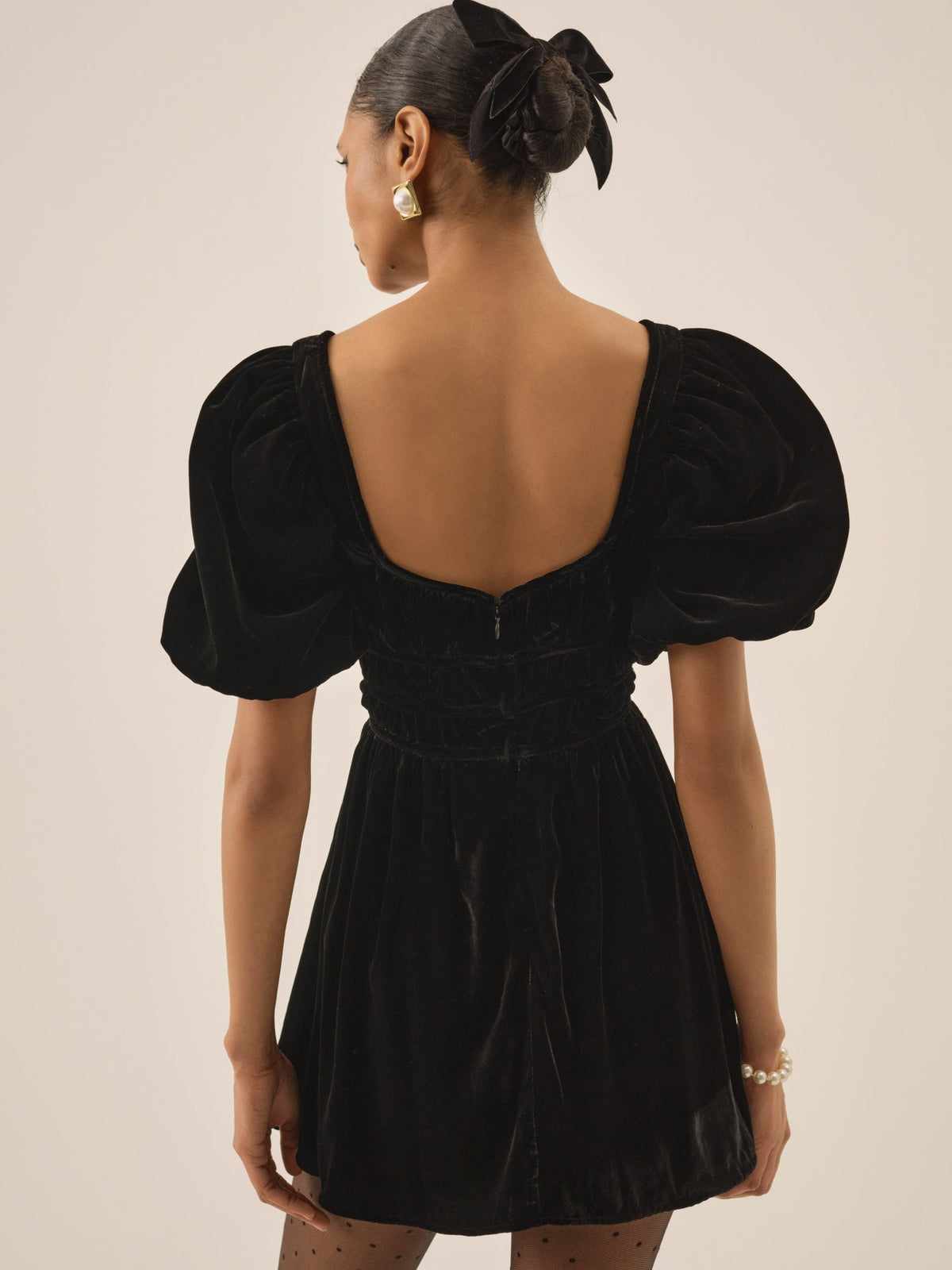Marta Velvet Mini Dress Black - For Love & Lemons