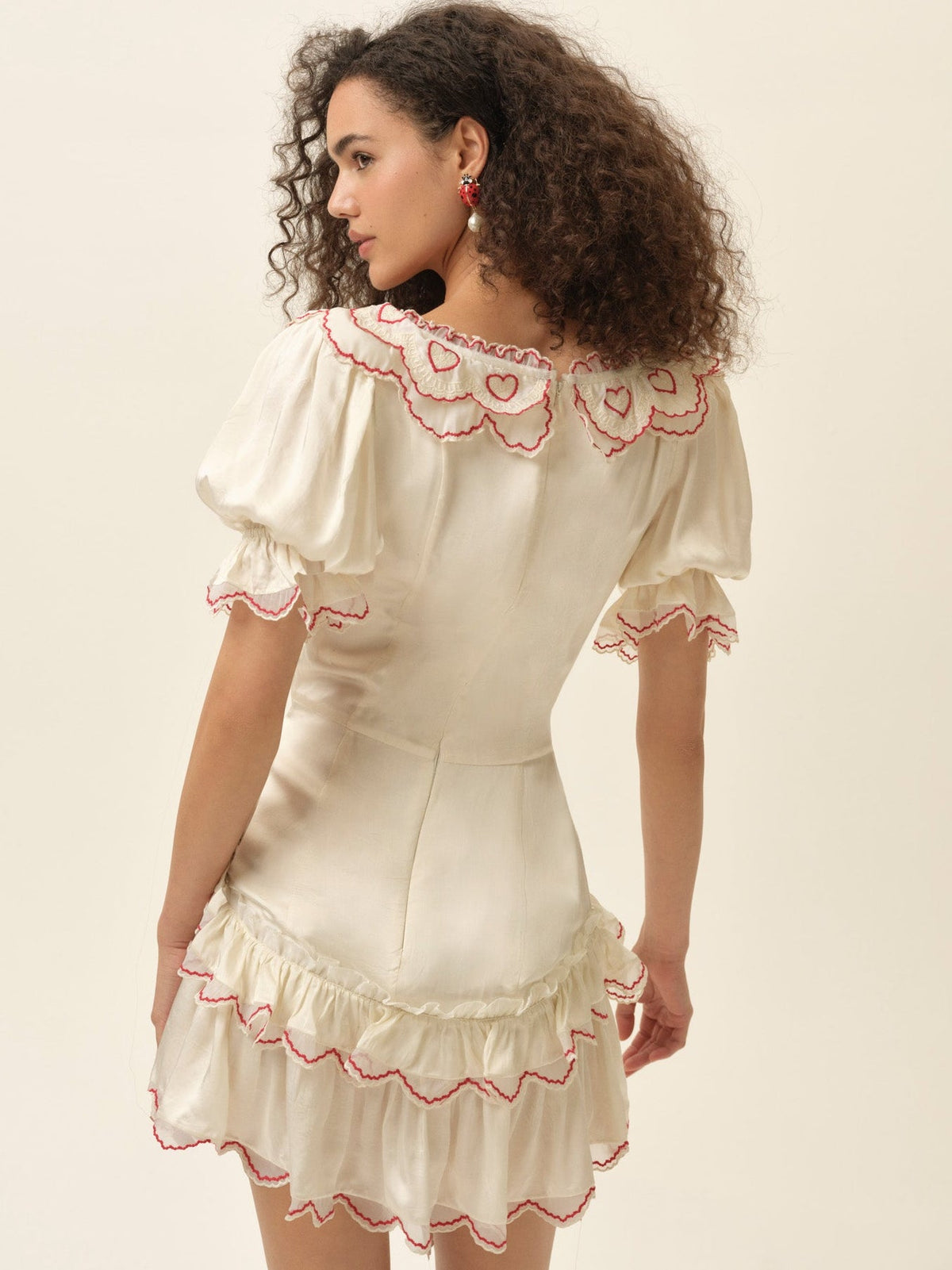 Amor Mini Dress Cream - For Love & Lemons