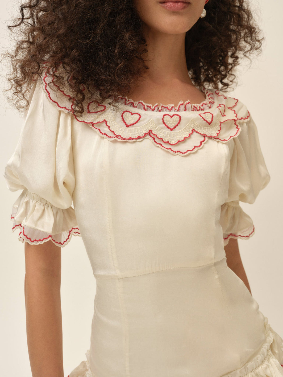 Amor Mini Dress Cream - For Love & Lemons
