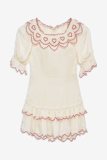 Amor Mini Dress Cream - For Love & Lemons