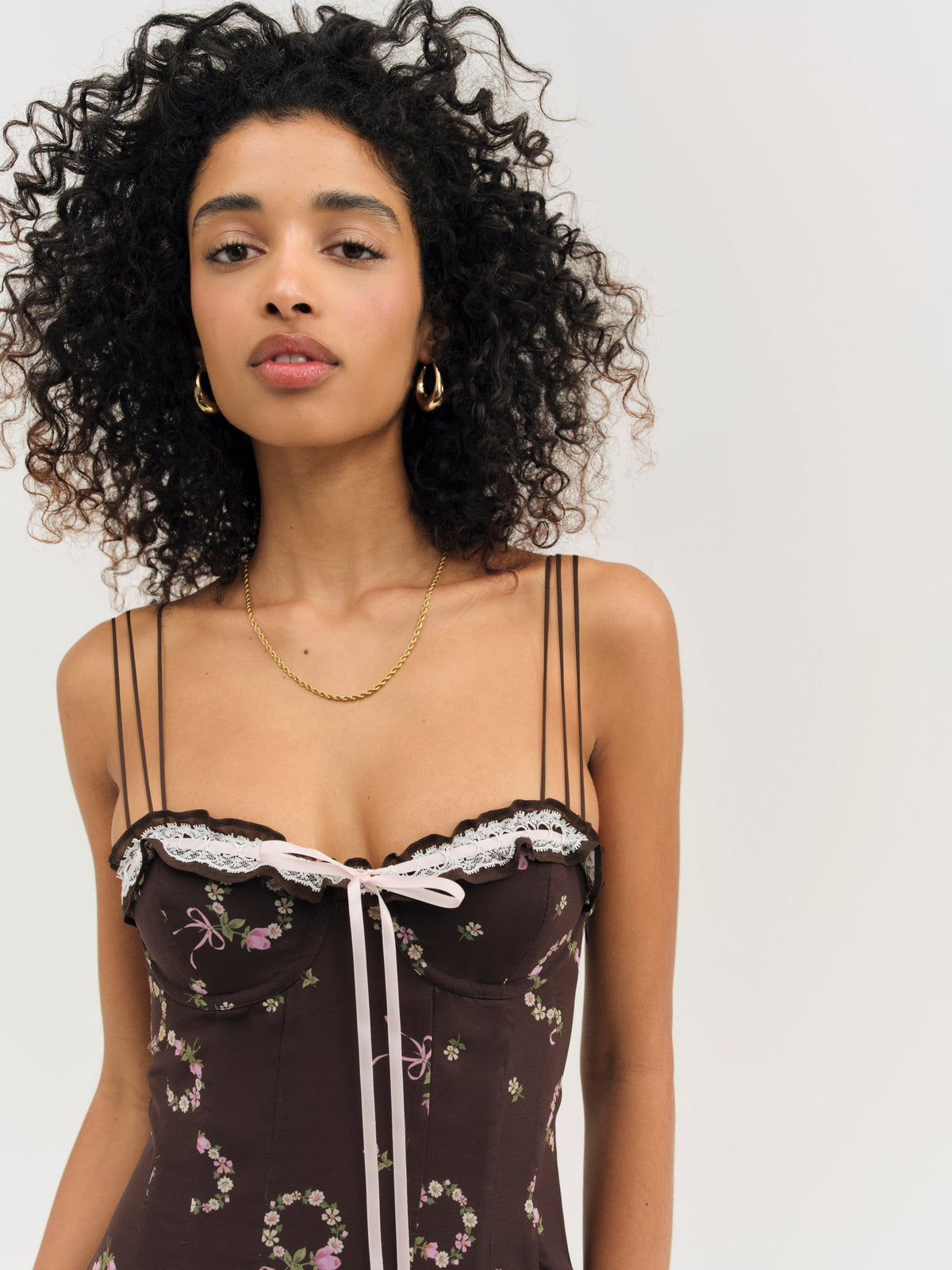 Kate Mini Dress Brown - For Love & Lemons