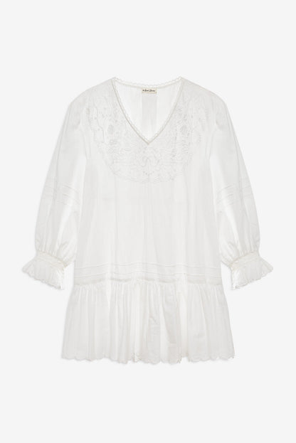 Agnes Mini Dress White - For Love & Lemons