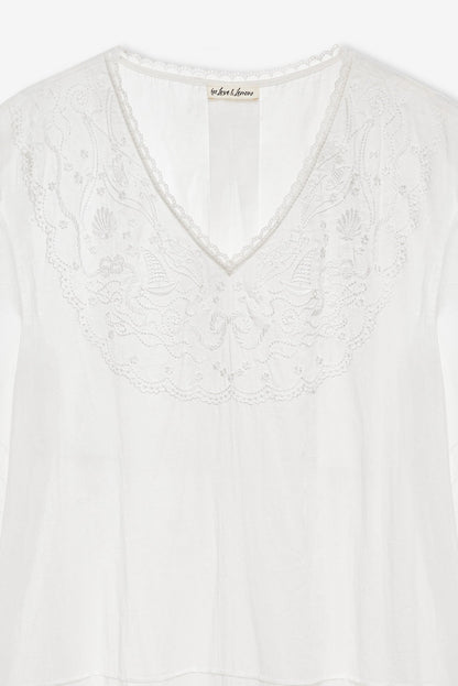 Agnes Mini Dress White - For Love & Lemons