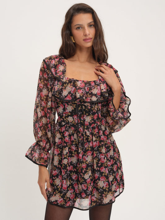 Amara Mini Dress Black - For Love & Lemons