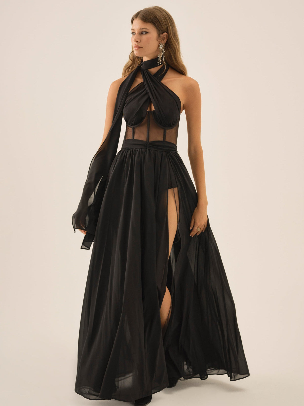 Anya Gown  Black - For Love & Lemons