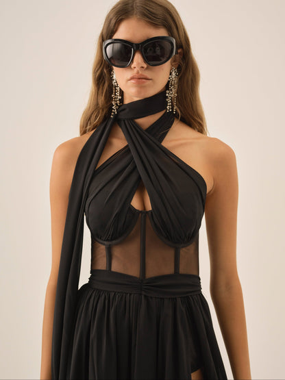 Anya Gown  Black - For Love & Lemons