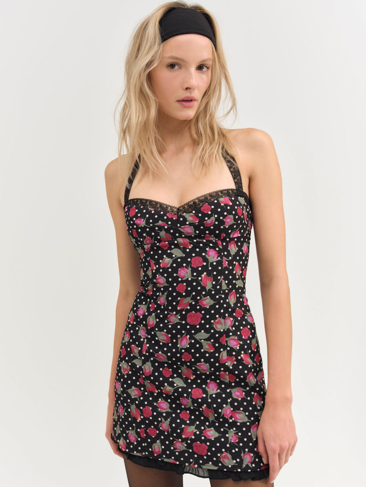 Betty Bud Mini Dress Black - For Love & Lemons