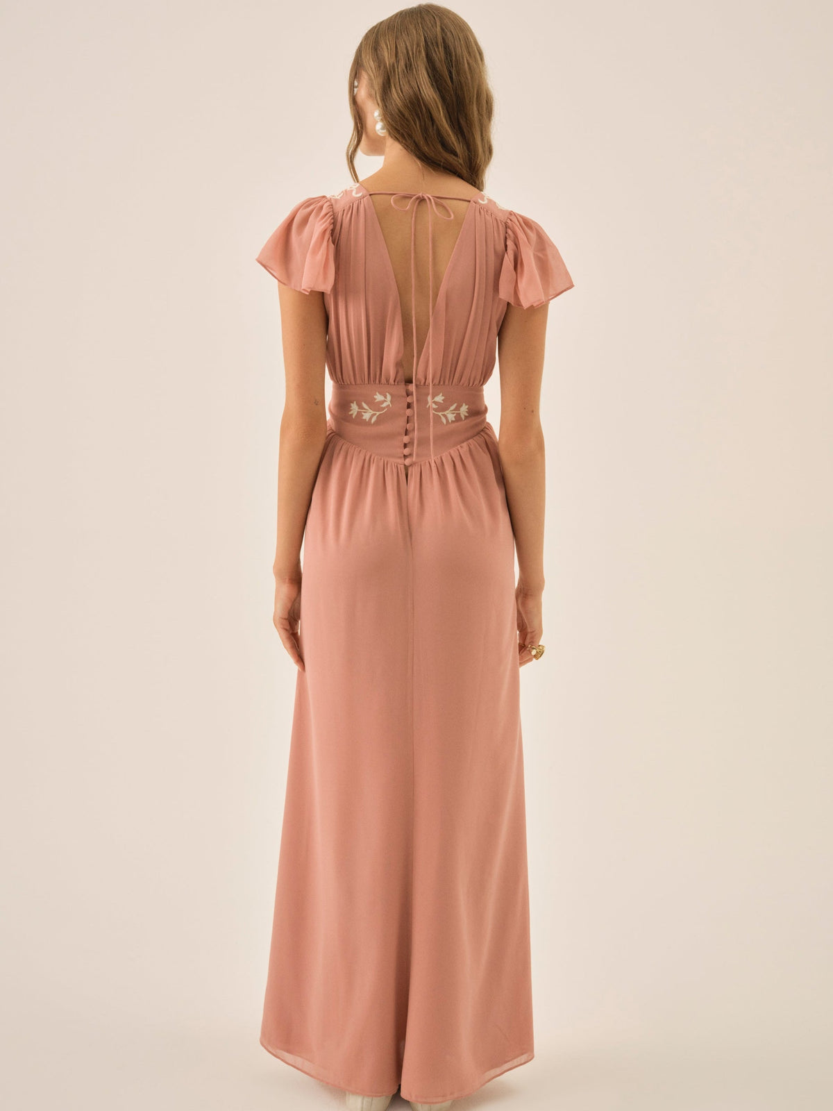 Emmie Chiffon Maxi Dress Mauve - For Love & Lemons