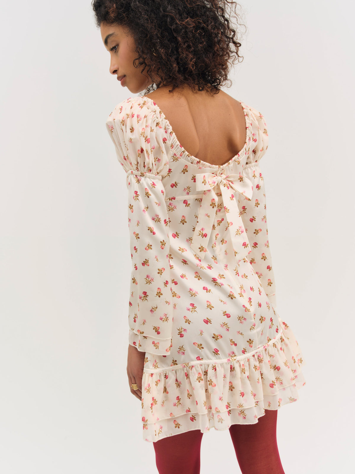 Adahlia Floral Mini Dress Cream - For Love & Lemons