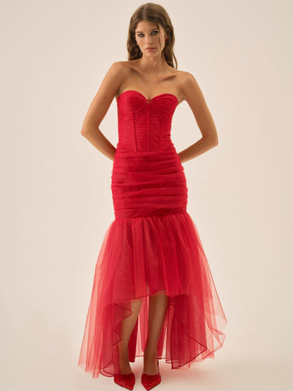 Serafina Gown Red - For Love & Lemons