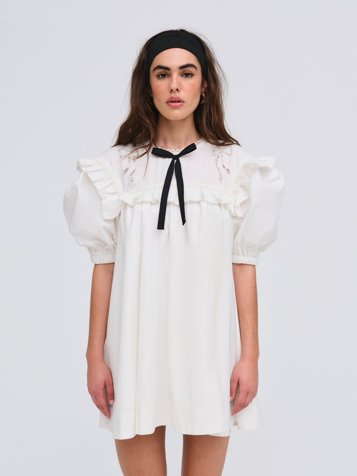 Blair Mini Dress White - For Love & Lemons