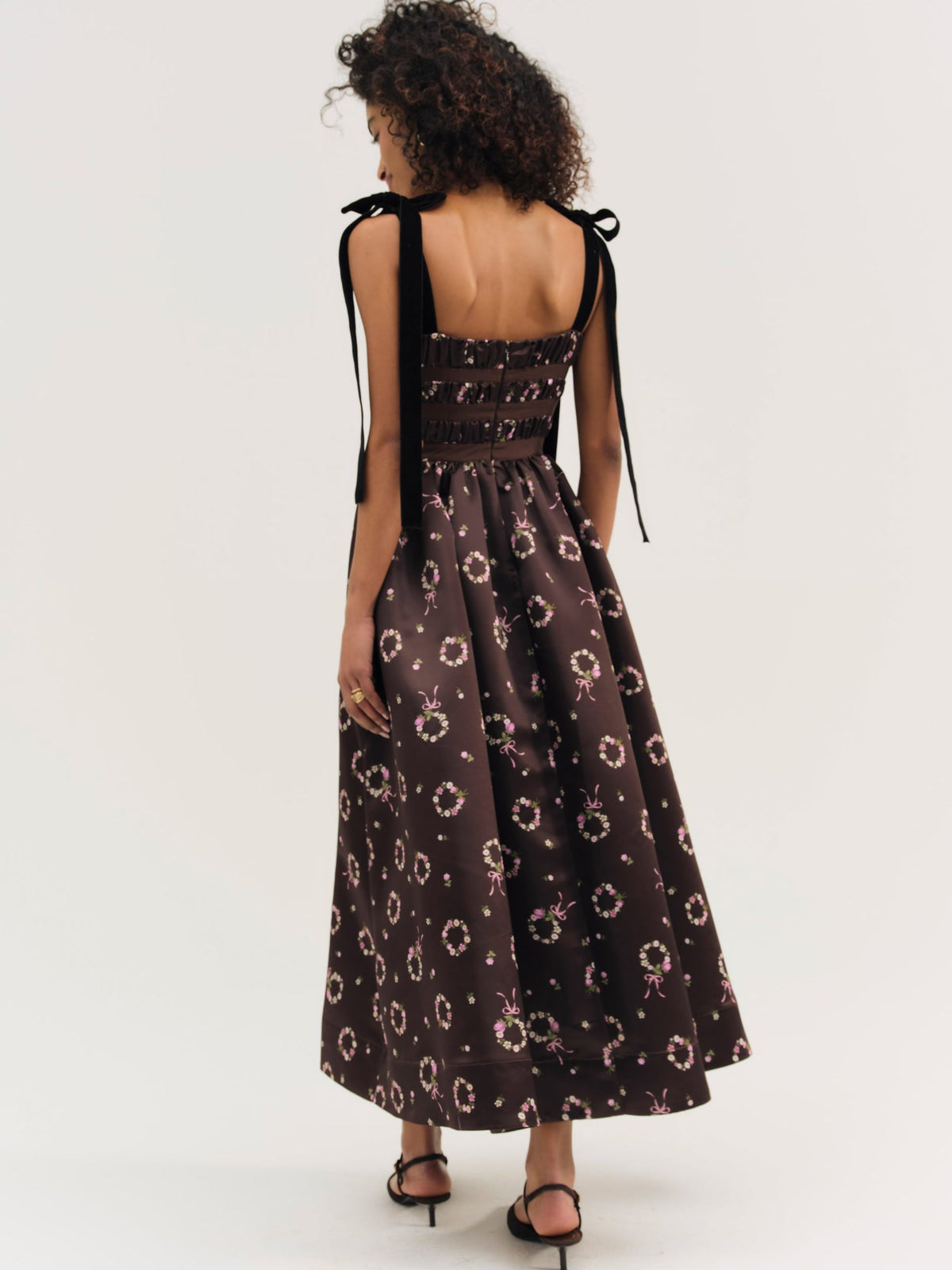 Kendra Midi Dress Brown - For Love & Lemons