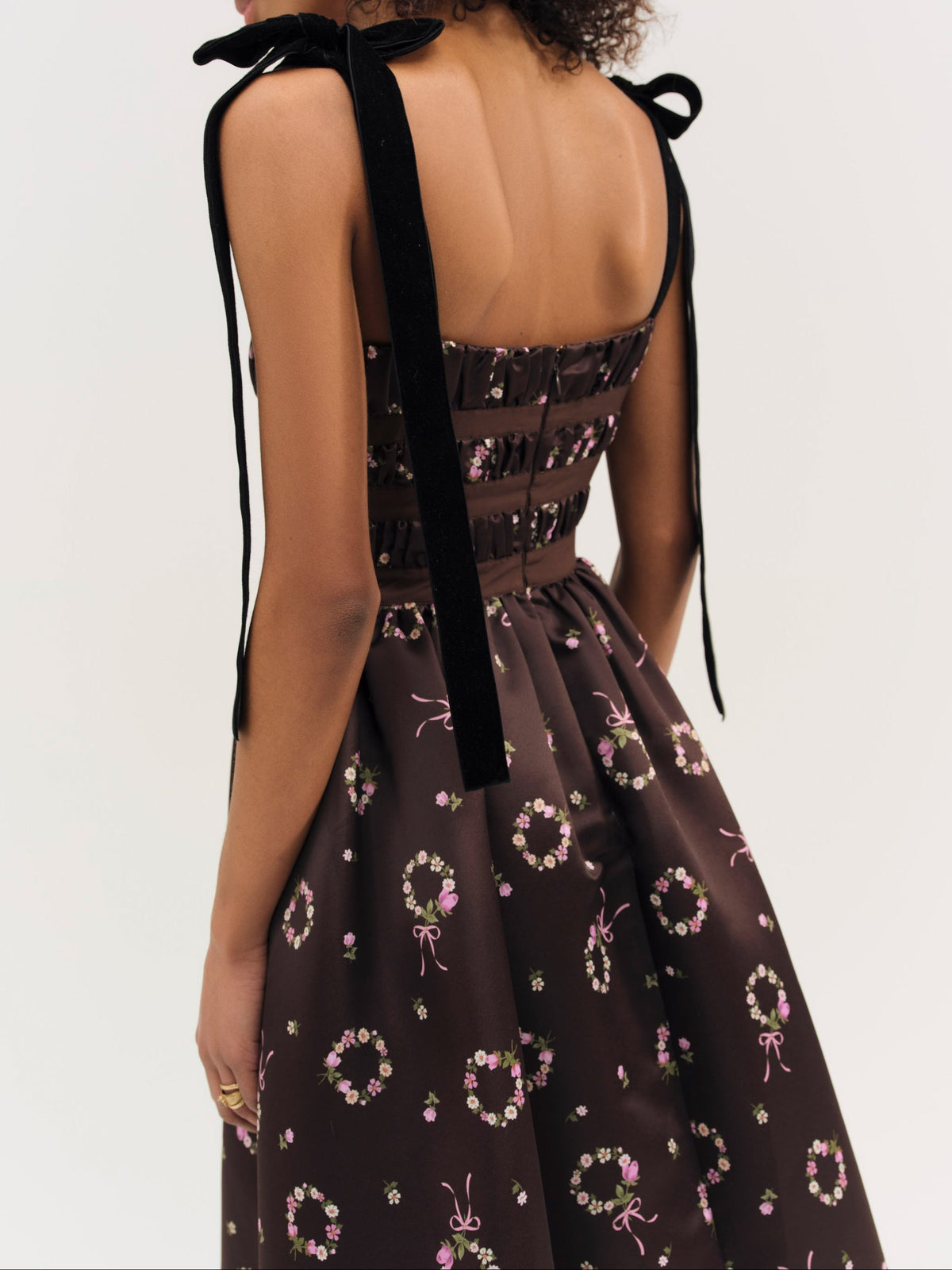 Kendra Midi Dress Brown - For Love & Lemons