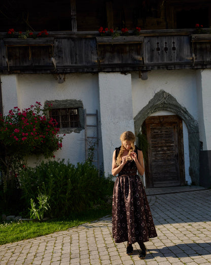 Kendra Midi Dress Brown - For Love & Lemons