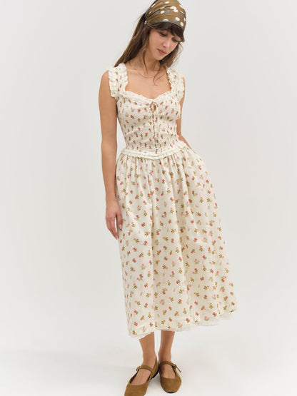 Morgan Midi Dress White - For Love & Lemons