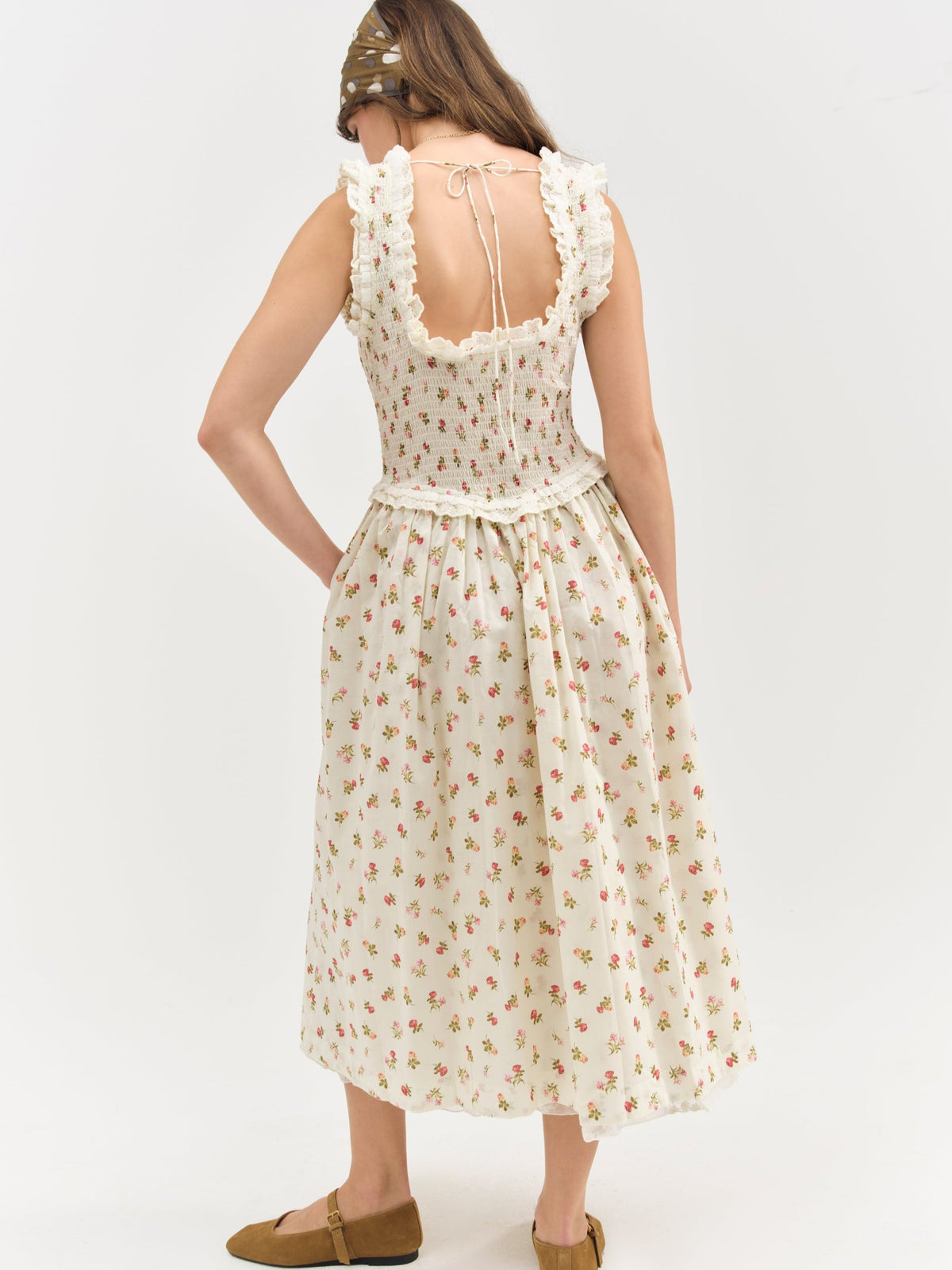 Morgan Midi Dress White - For Love & Lemons