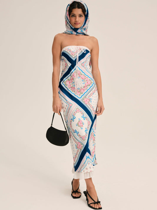 Daisy Mae Midi Dress Blue - For Love & Lemons