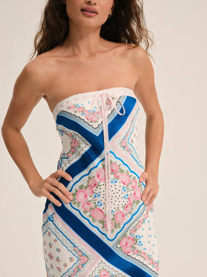 Daisy Mae Midi Dress Blue - For Love & Lemons