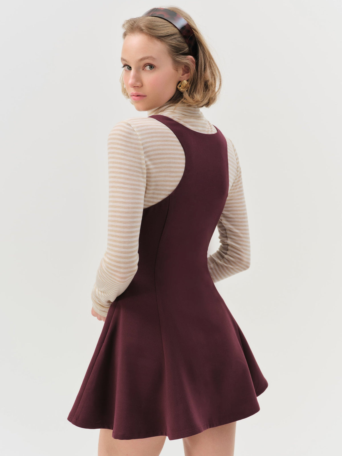 Selena Mini Dress Burgundy - For Love & Lemons