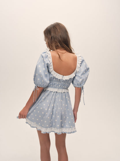 Jackson Mini Dress Blue - For Love & Lemons
