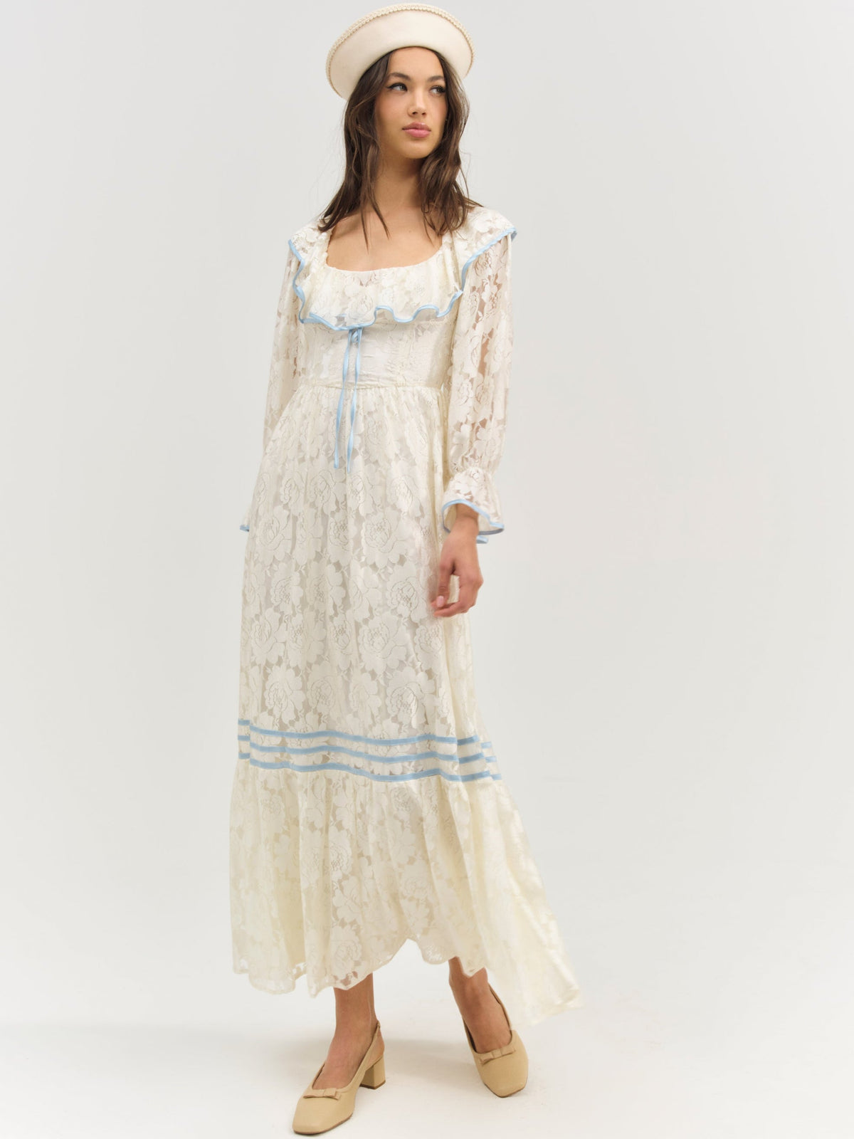 Severine Maxi Dress Cream - For Love & Lemons