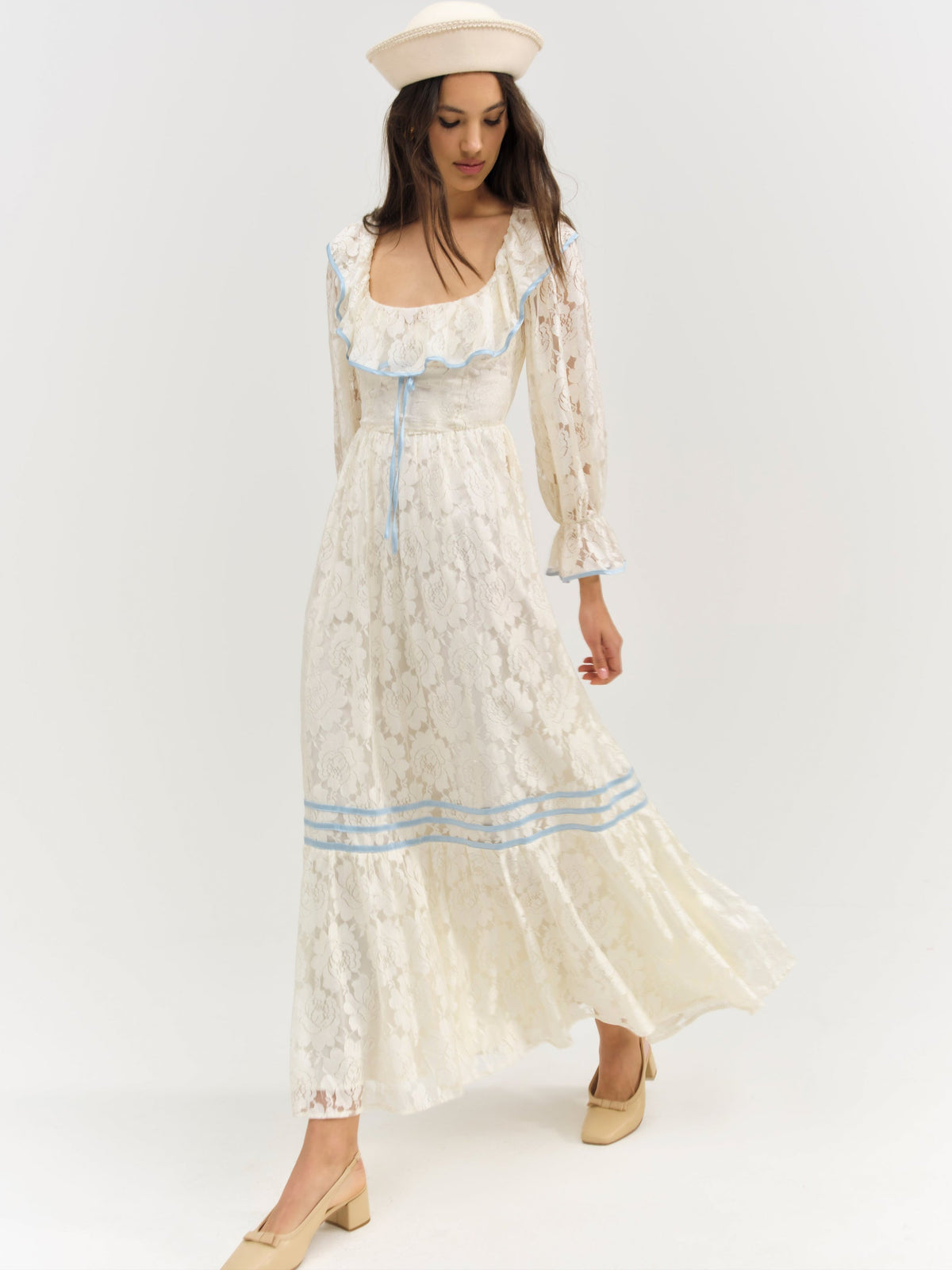 Severine Maxi Dress Cream - For Love & Lemons