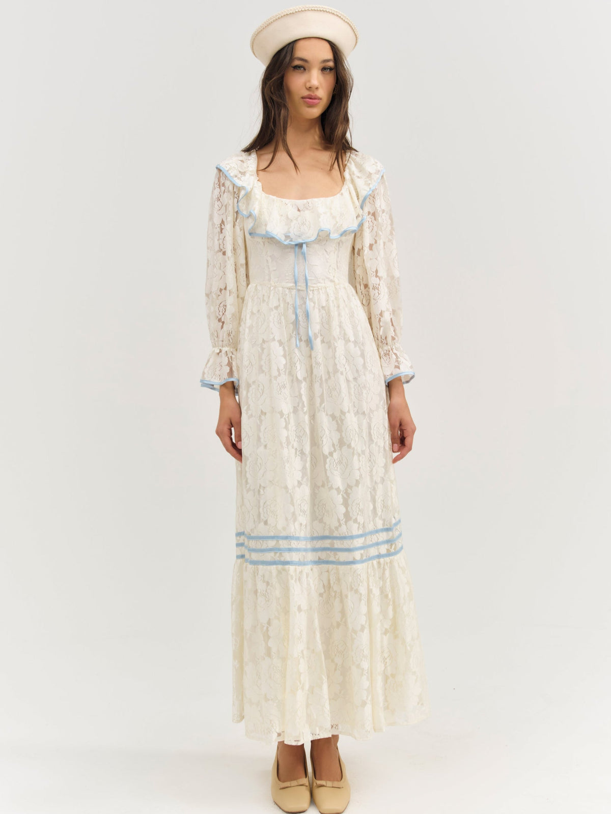 Severine Maxi Dress Cream - For Love & Lemons