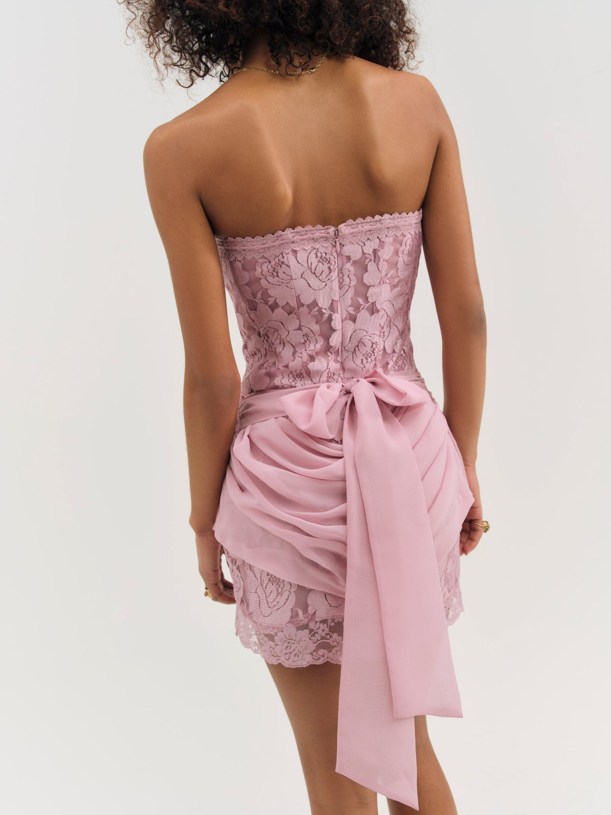 Claudia Rose Lace Micro Mini Dress Mulberry - For Love & Lemons
