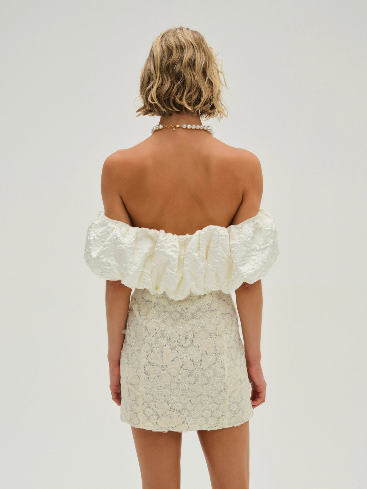 Snowflake Daisy Mini Dress Cream - For Love & Lemons
