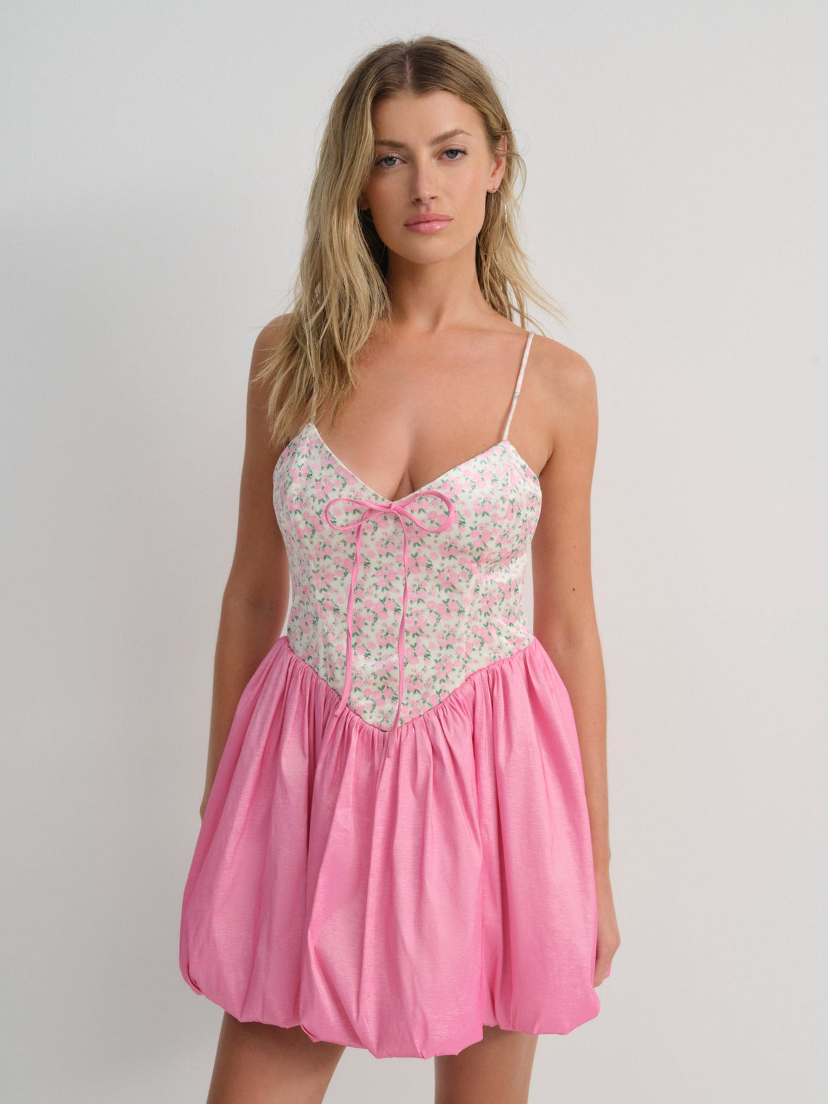 Berry Bud Bubble Mini Dress Pink - For Love & Lemons