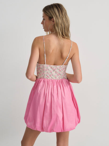 Berry Bud Bubble Mini Dress Pink - For Love & Lemons