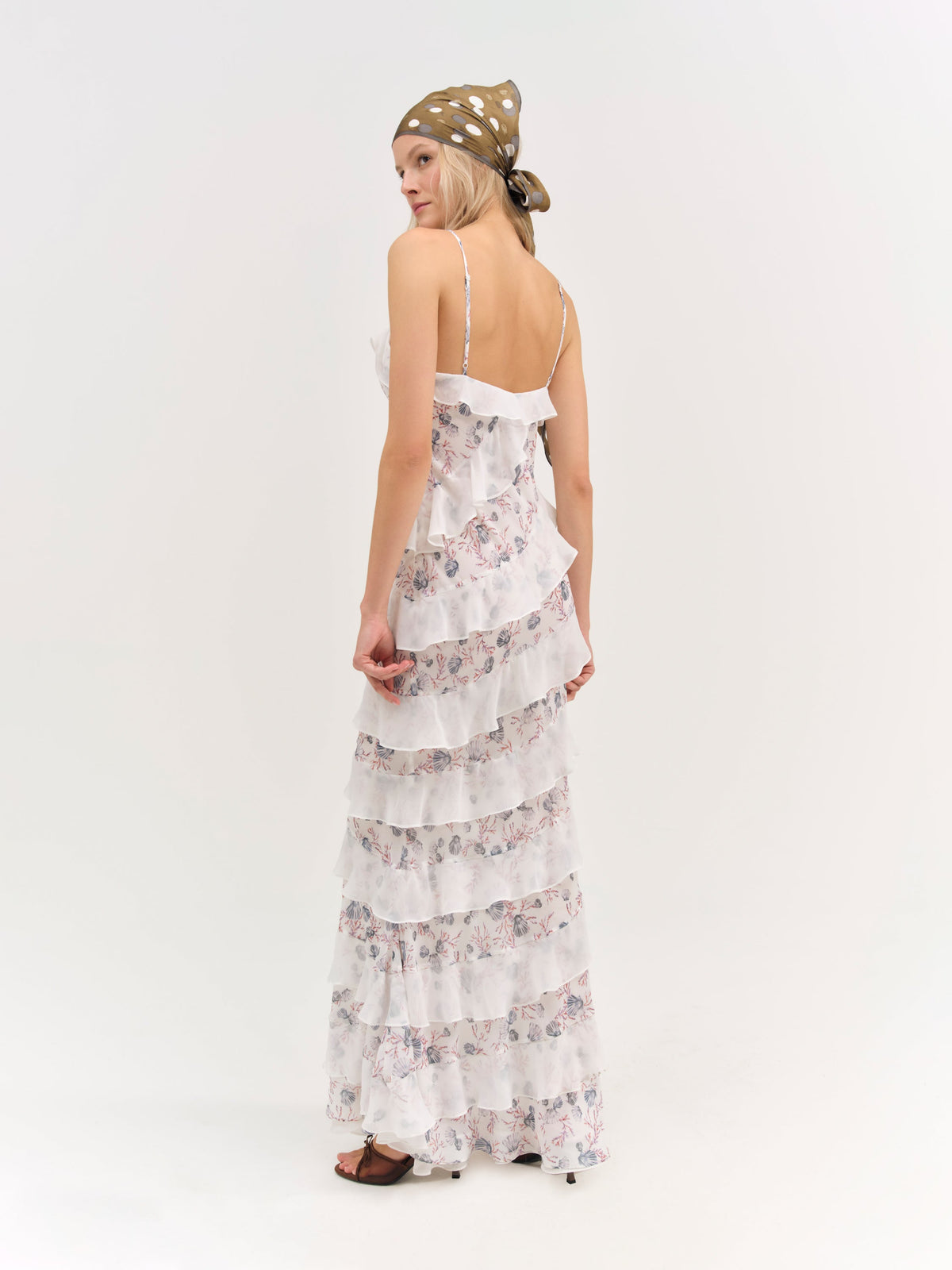 Debby Ruffled Maxi Dress White - For Love & Lemons