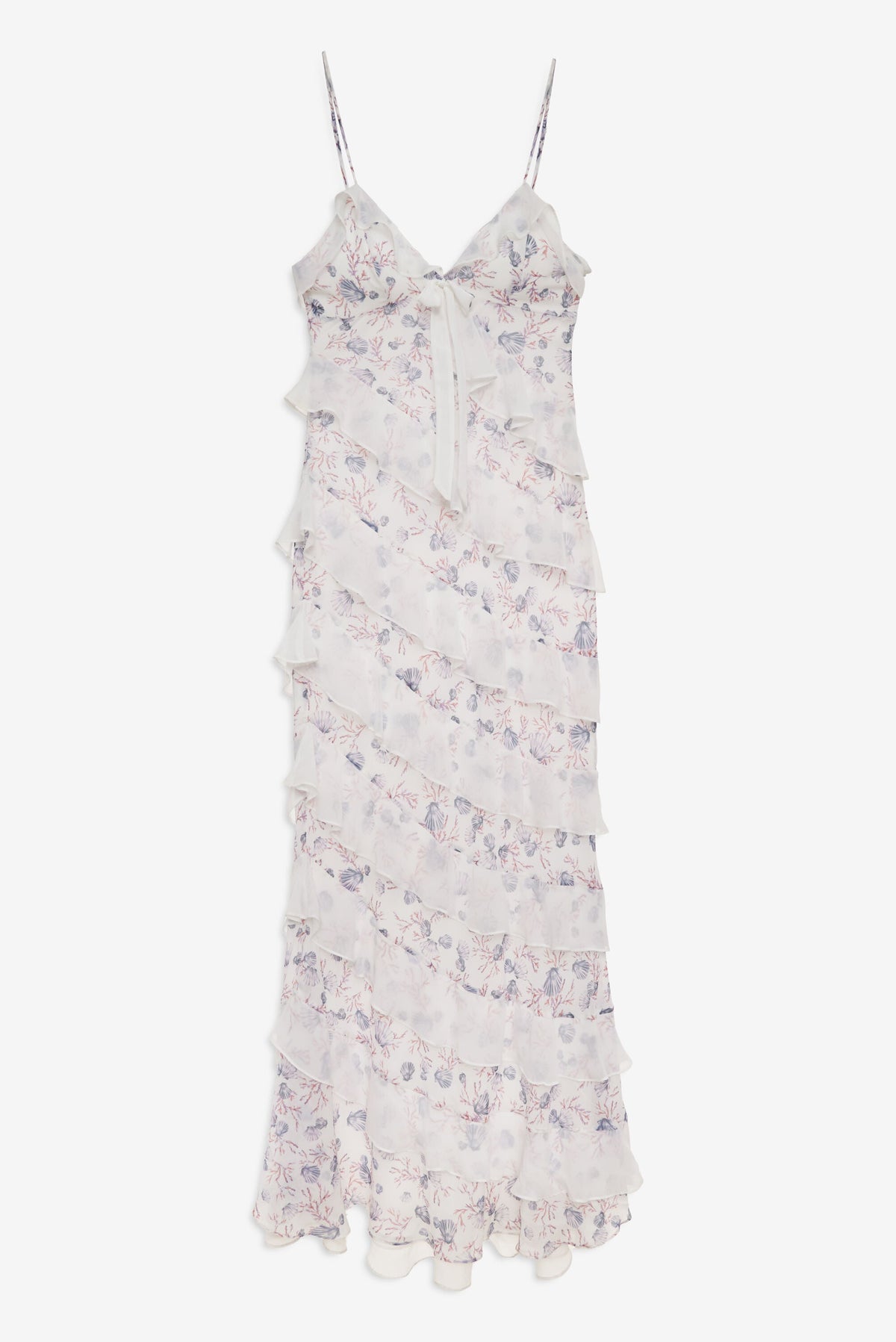 Debby Ruffled Maxi Dress White - For Love & Lemons
