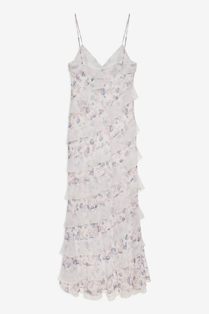 Debby Ruffled Maxi Dress White - For Love & Lemons