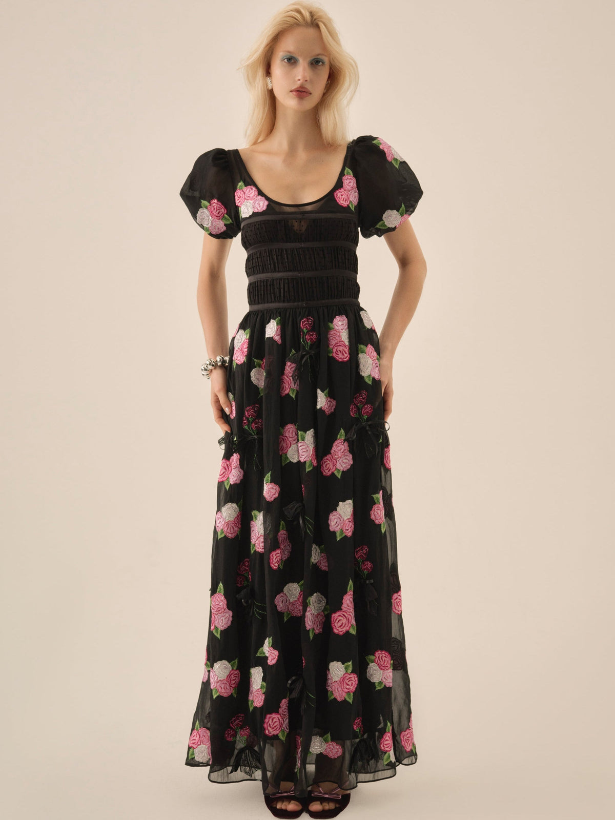 Midnight Garden Maxi Dress Black - For Love & Lemons