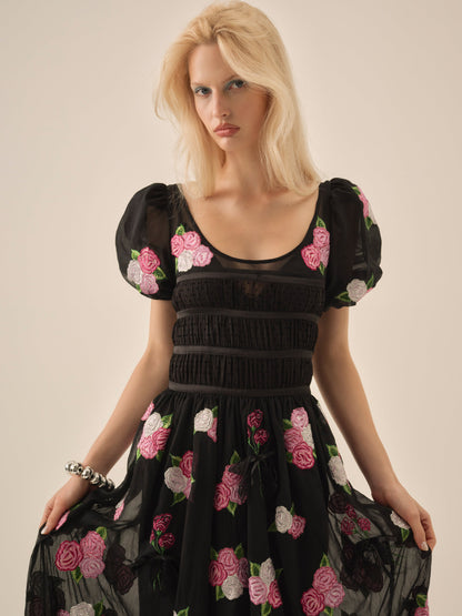 Midnight Garden Maxi Dress Black - For Love & Lemons